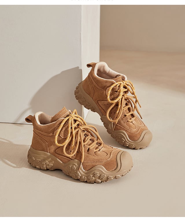 Női Martin csizmák vastag talppal, csúszásmentes, légáteresztő, sivatagi stílusú rövid csizmák, kényelmes és sokoldalú