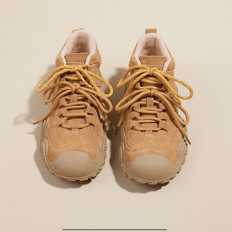 Női Martin csizmák vastag talppal, csúszásmentes, légáteresztő, sivatagi stílusú rövid csizmák, kényelmes és sokoldalú