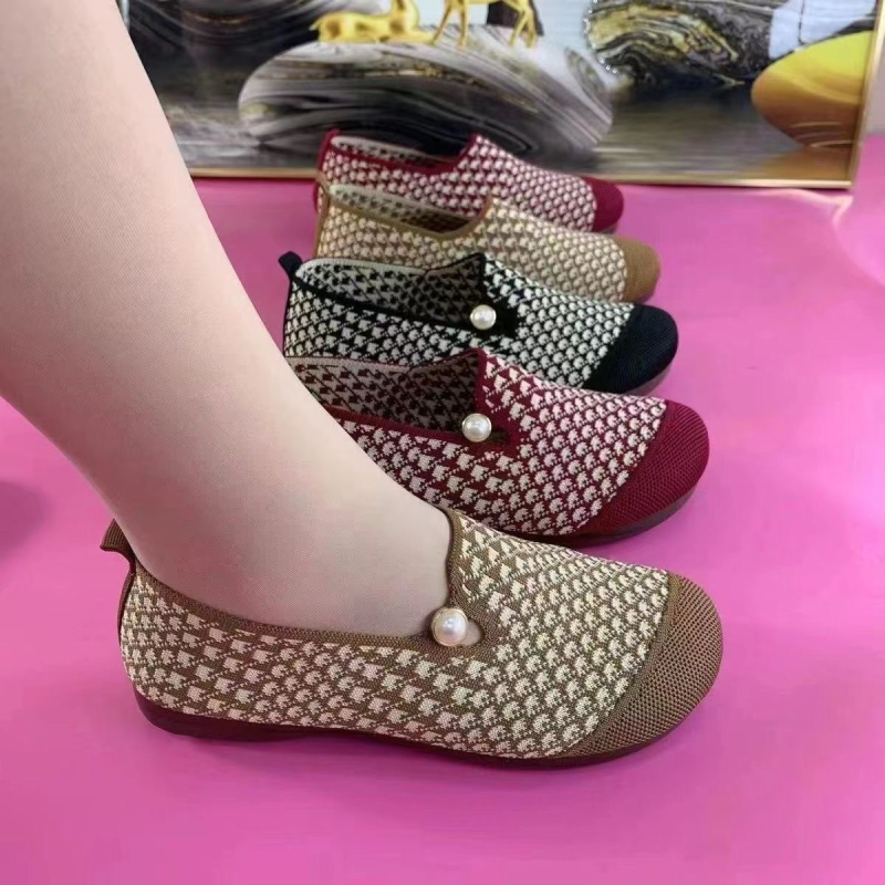 Ženske platnene cipele u stilu starog Pekinga, prozrađene pletene slip-on, mekana potplata, lagane, protuklizne, udobne svakodnevne cipele
