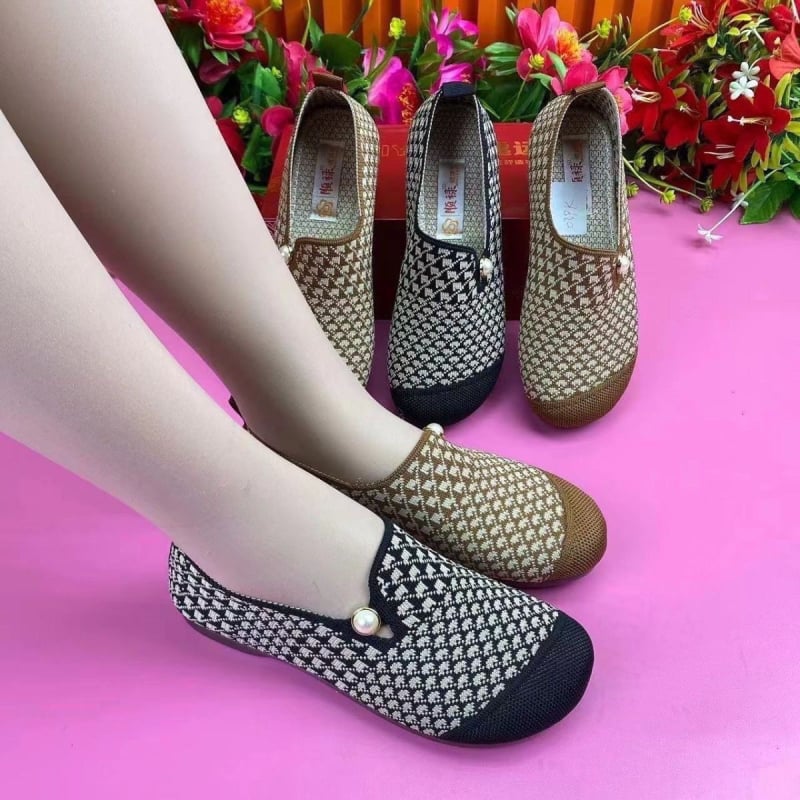 Ženske platnene cipele u stilu starog Pekinga, prozrađene pletene slip-on, mekana potplata, lagane, protuklizne, udobne svakodnevne cipele