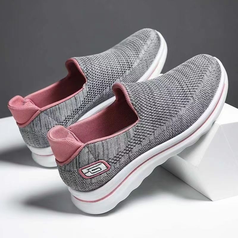Unisex slip-on tenisice s kvadratnim nosom, flyknit gornji dio, prozračan protuklizni potplat