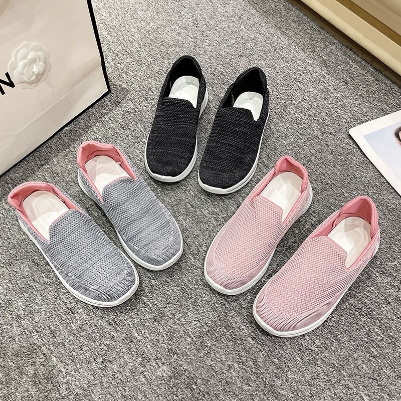 Unisex slip-on tenisice s kvadratnim nosom, flyknit gornji dio, prozračan protuklizni potplat