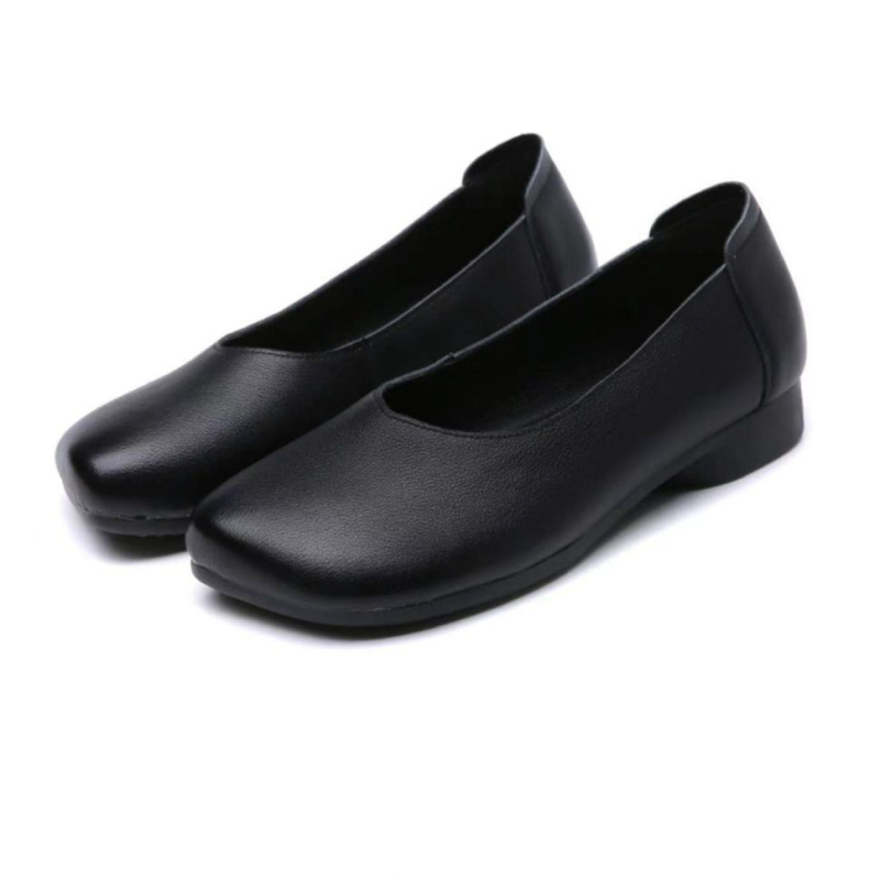 Ženske kožne ravne cipele s mekanim potplatom, velike veličine, retro stil, casual obuća za proljeće