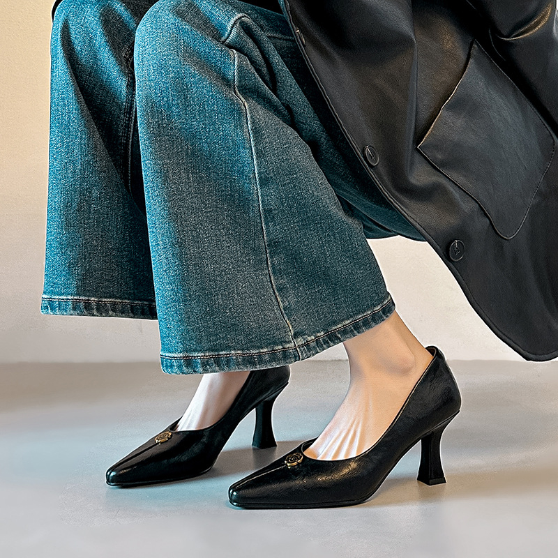 Camellia 2026 Novi Stil Cipele s Oštrim Nosom, Slip-On, Visoke Potpetice