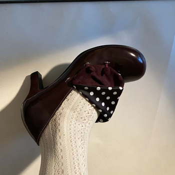 Ženske Mary Jane cipele s tankim potpeticom, retro stil, niski otvor