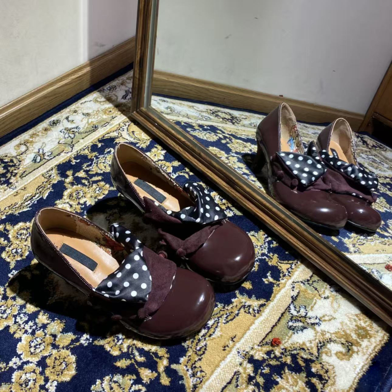 Ženske Mary Jane cipele s tankim potpeticom, retro stil, niski otvor