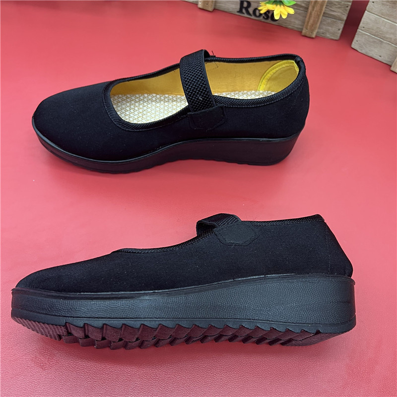 Ženske crne platnene tenisice s elastnim trakama, slip-on, svakodnevna obuća, gumena potplata, okrugli nos