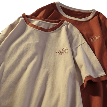 Ženski pamukasti T-shirt kratkih rukava za ljeto, retro stil, studentski izgled, svestran chic top japanskog i korejskog stila