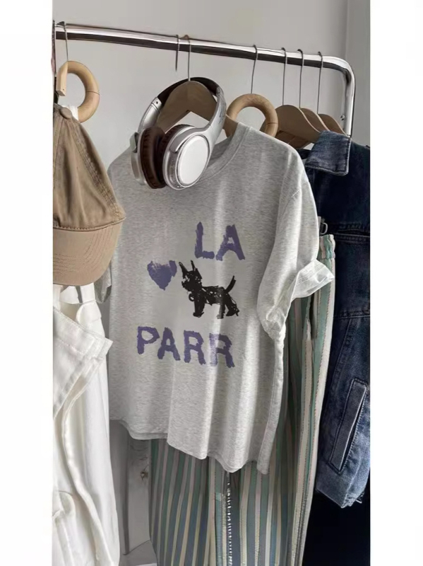 Ženski ljetni T-shirt kratkih rukava, američki retro stil, plus veličina, pamučni top s karikaturalnim printom
