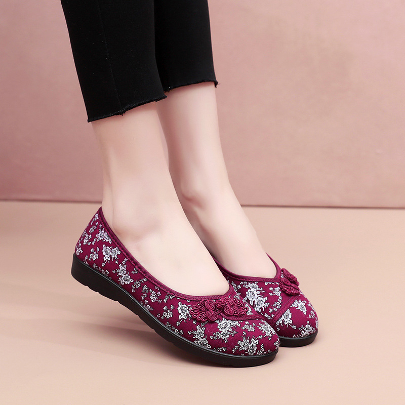 Ženske balerinke za proljeće s lanenim gornjim dijelom, PU potplatom, okruglim nosom, slip-on, lagane i udobne