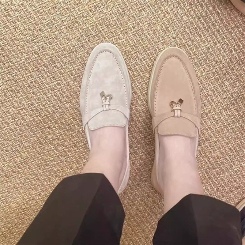 Ženski loaferi s resicama i kopčom, slip-on, udobne ravne cipele s protukliznom potplatom