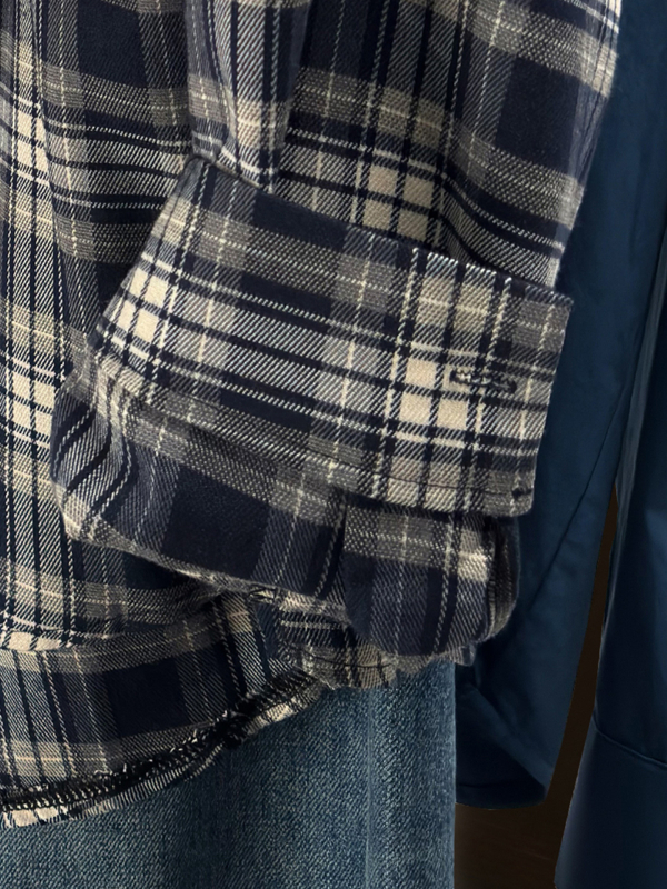 Ženska karirana košulja s mekanom teksturom, ležerni kroj, dugi rukavi, vintage casual stil