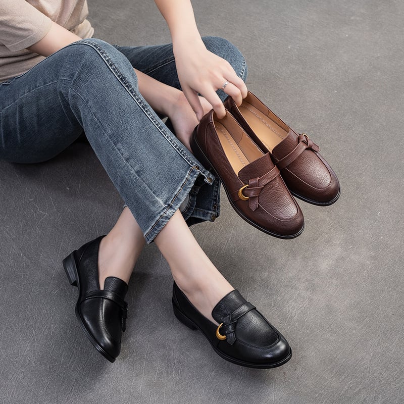 Ženske slip-on loafers, retro stil, britanski stil mode, cipele za svaki dan