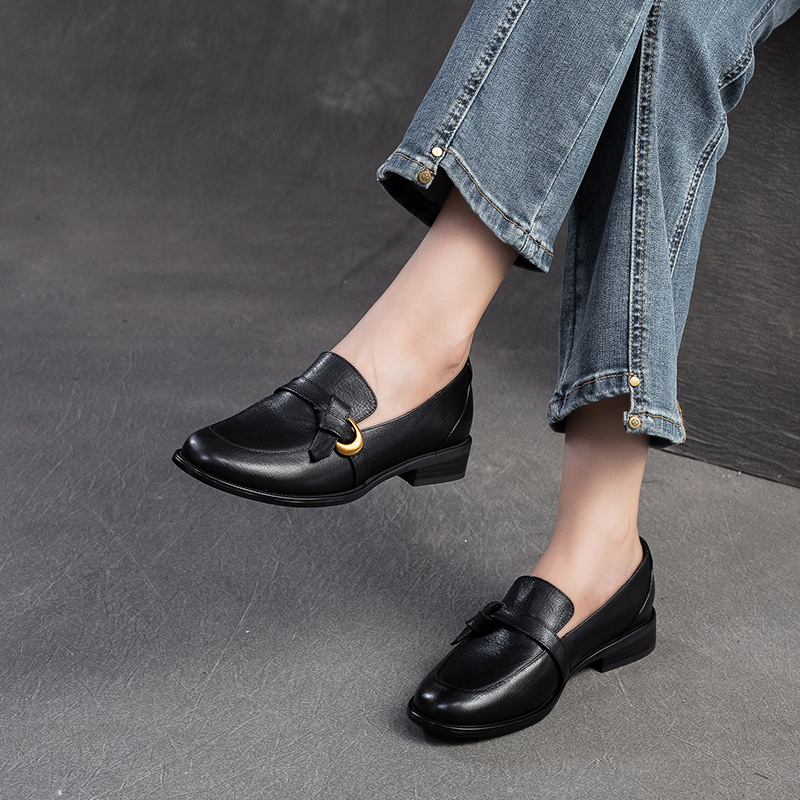Ženske slip-on loafers, retro stil, britanski stil mode, cipele za svaki dan