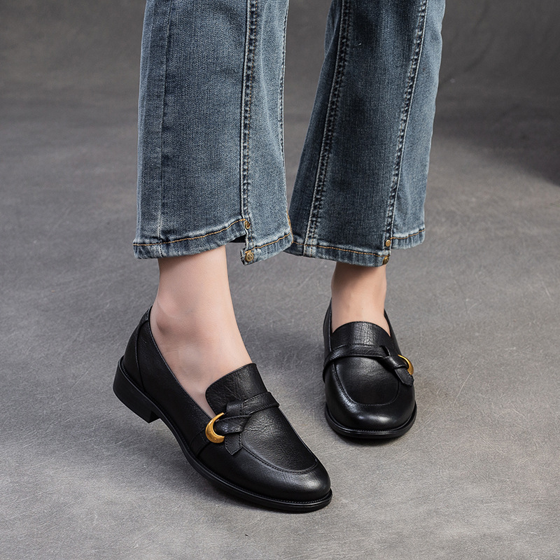 Ženske slip-on loafers, retro stil, britanski stil mode, cipele za svaki dan
