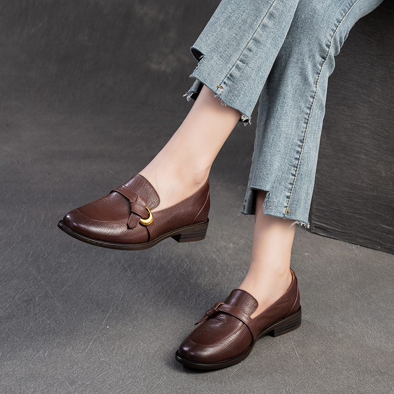 Ženske slip-on loafers, retro stil, britanski stil mode, cipele za svaki dan