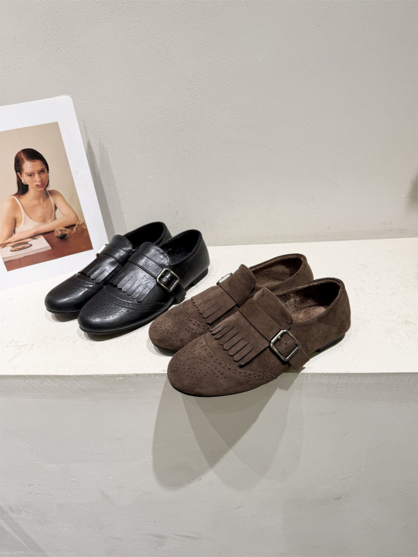 Ženske mokasinke s podstavom od umjetnog pliša, novi model 2025, ravna potplata, resice, slip-on, umjetna koža