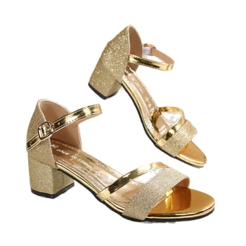 Дамски сандали за голям размер, лято 2026, с презрамка и закопчалка, дебел ток, стил фея