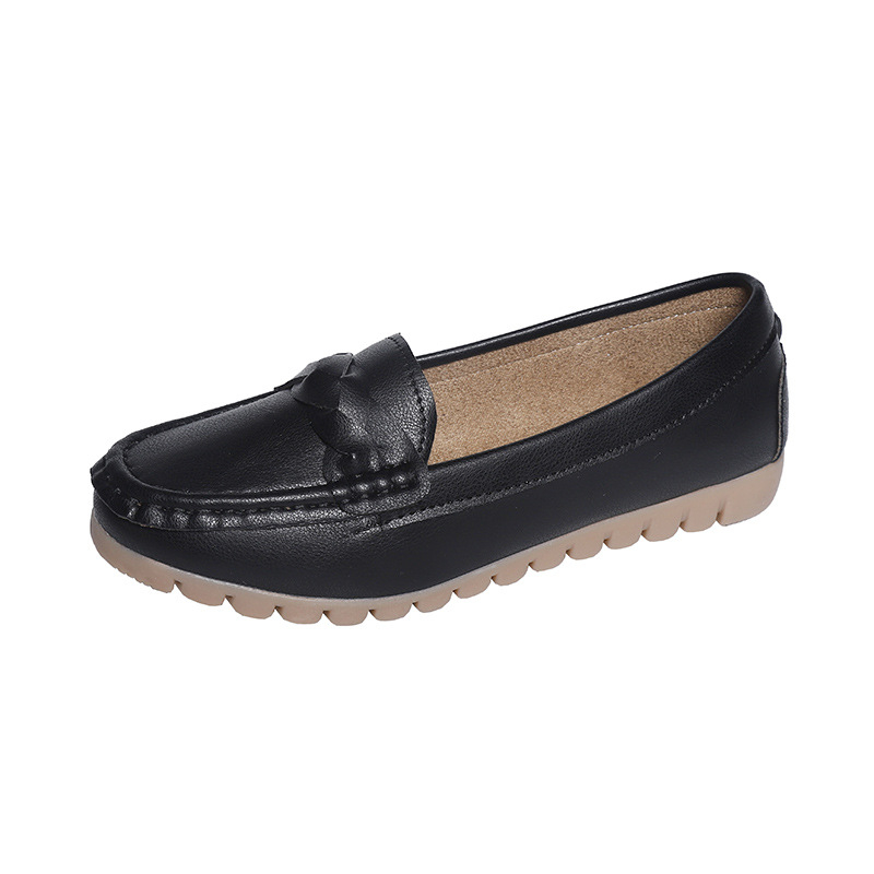 Ženske loaferice u korejskom stilu, okrugli vrh, mekana potplat, niski pet, slip-on, jednobojne