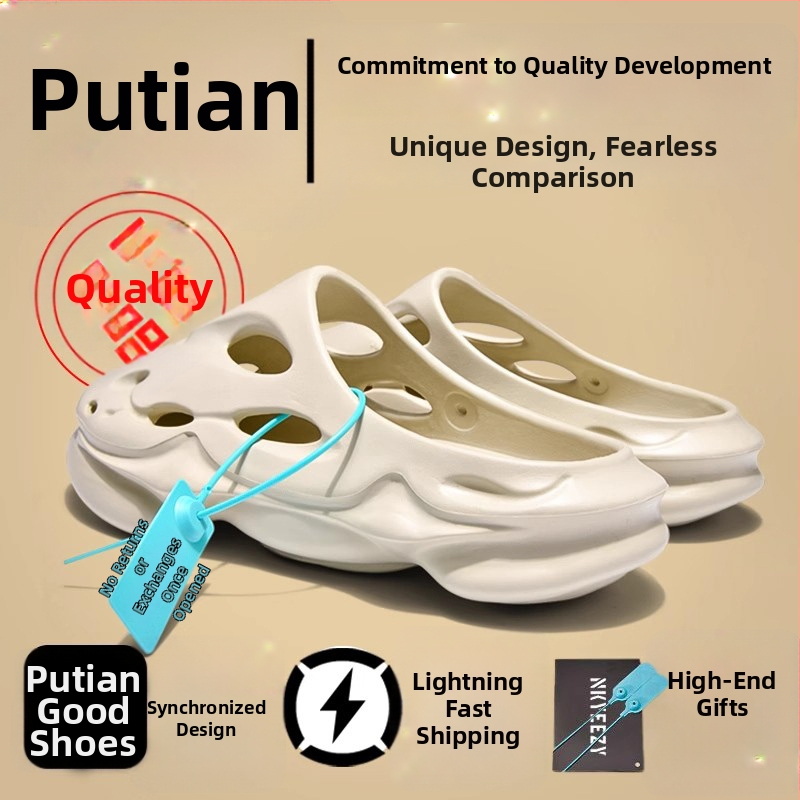 Brand Cao, Sandale fără toc pentru bărbați și femei, respirabile pentru vară, purtare exterioară, talpă groasă 3-5 cm, partea superioară EVA, căptușeală din piele, stil roman, deget în formă de gură de pește