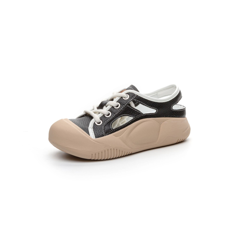 Sandale sport pentru femei, model nou 2026, vară, cu vârf închis, respirante, cu decupaje, casual și versatile, mărime mare 41–43