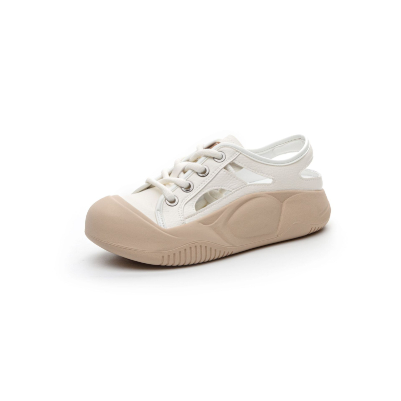 Sandale sport pentru femei, model nou 2026, vară, cu vârf închis, respirante, cu decupaje, casual și versatile, mărime mare 41–43