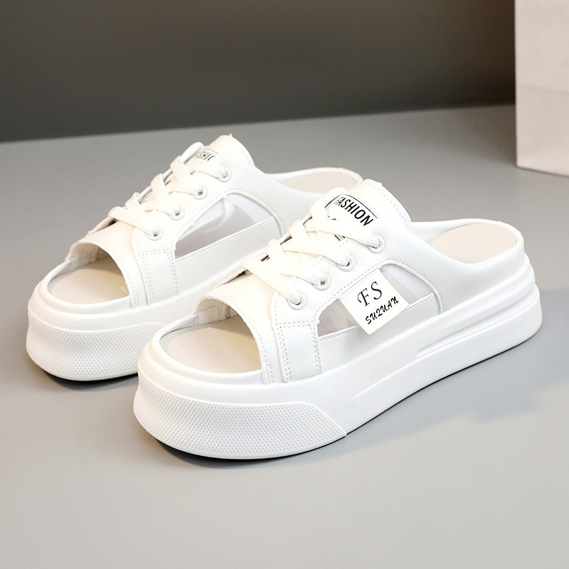 K8707 Mrežaste slip-on sandale s debelim potplatom i učinkom povećanja visine – ljeto 2023, casual obuća