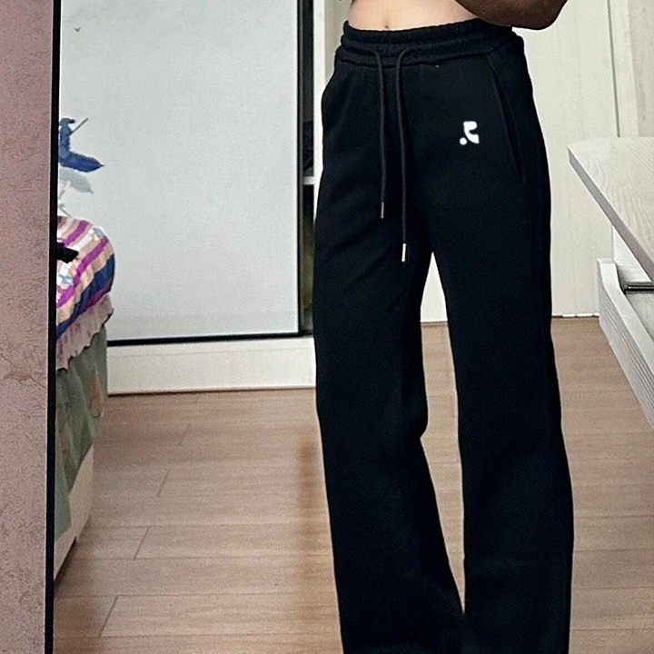 Restandrecreation ženske casual hlače s mikro‑flare krojem, elastični visok struk, jesenske sportske hlače