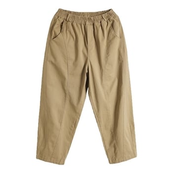 Ženske hlače harém u Hong Kong chic retro casual stila, za jesen-zimu, s flisom u unutrašnjosti, širokog kroja, naglašavaju struk i vizualno vitkiju siluetu, velike veličine, duljina do gležnja