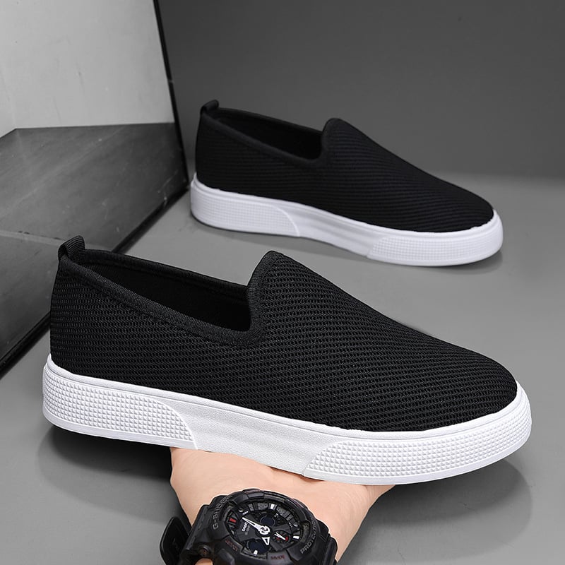 Muške prozračne platnene tenisice Slip-On – casual lagan dizajn