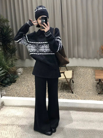 Pantalone s patchworkom, lažni dvodijelni dizajn, plišani velur podstava, visoki pojas, uski ravni kroj s blagim širenjem