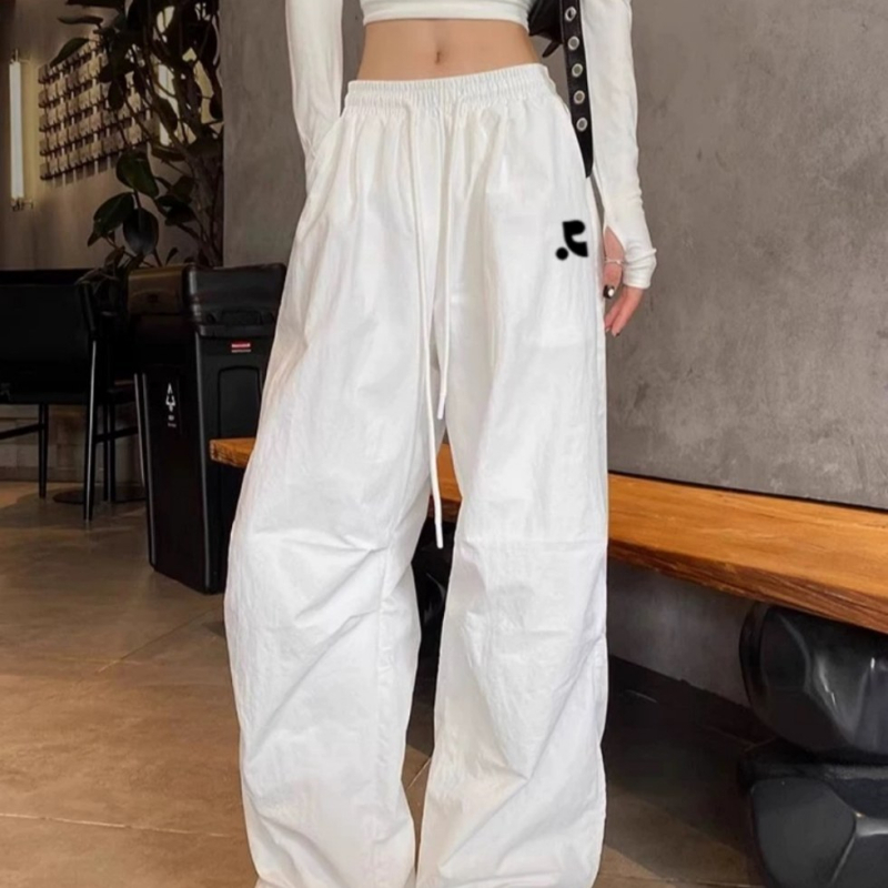 Restandrecreation Ženske hlače ravnog kroja za proljeće i jesen, udobne, prozračne, sportski stil padobranski