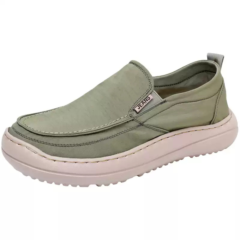 Muške slip-on casual tenisice za svakodnevnu upotrebu, okrugli vrh, platneni gornji dio, prozračne, debeli potplat