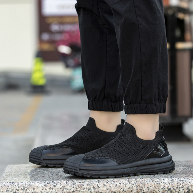 Muške Slip-On tenisice s prozračnom mrežom, proljeće–jesen, svakodnevne casual, niski otvor, ravna potplat, Dad Shoes