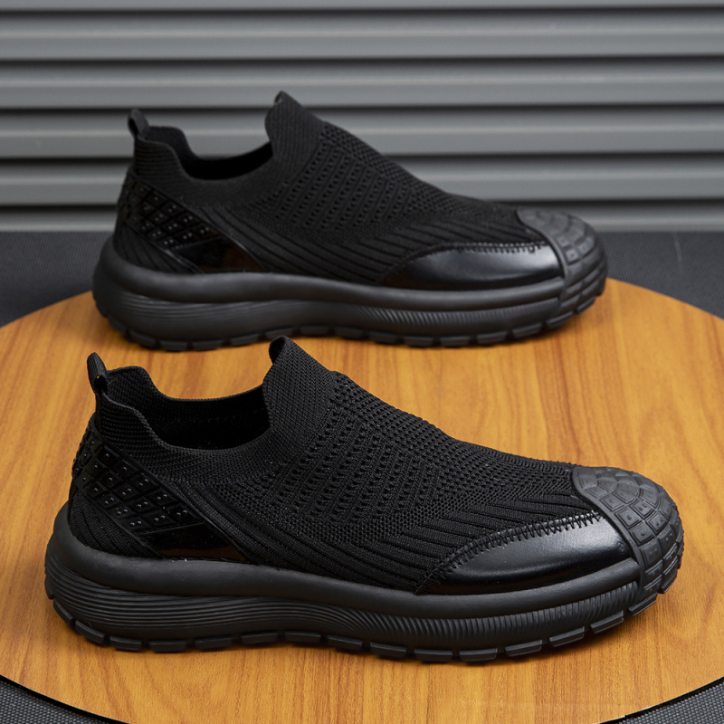 Muške Slip-On tenisice s prozračnom mrežom, proljeće–jesen, svakodnevne casual, niski otvor, ravna potplat, Dad Shoes