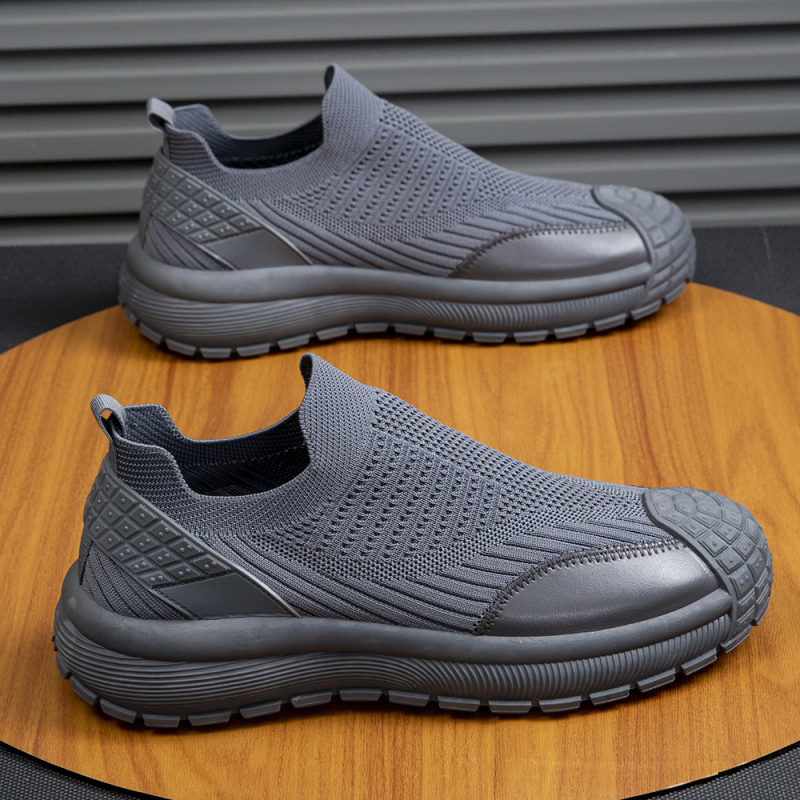 Muške Slip-On tenisice s prozračnom mrežom, proljeće–jesen, svakodnevne casual, niski otvor, ravna potplat, Dad Shoes