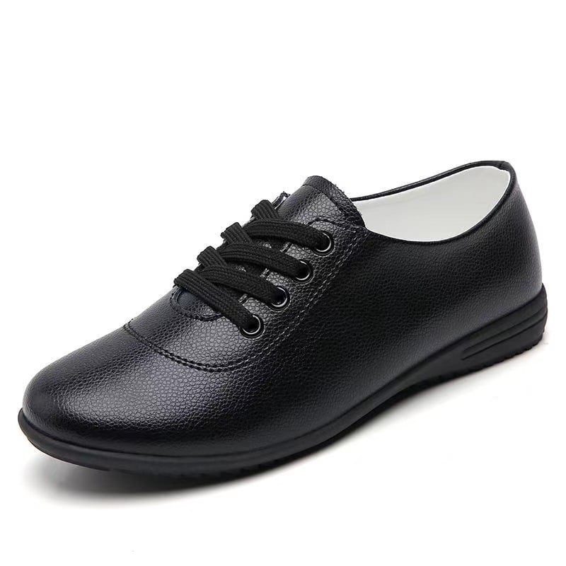 Ženske bijele kožne tenisice, okrugla špička, ravna potplata, casual stil, korejskog stila