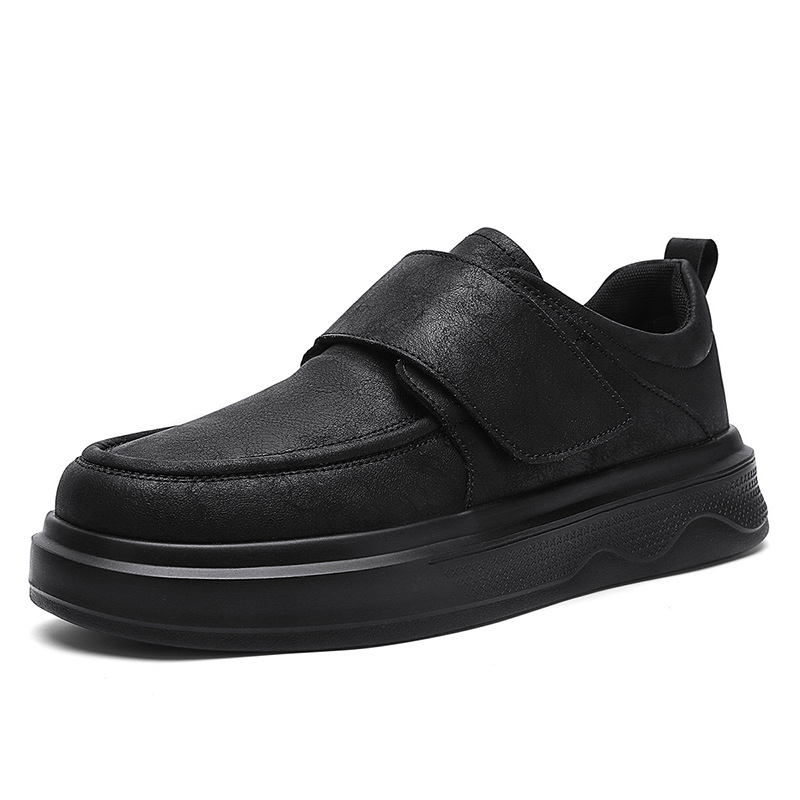 Muške cipele Velcro, retro britski stil, debela potplata, casual kožne radne cipele
