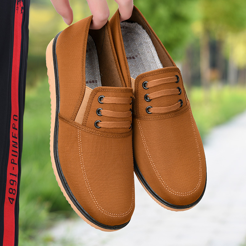 Muške platnene tenisice u stilu Starog Pekinga, Slip-On s gumom – casual tenisice