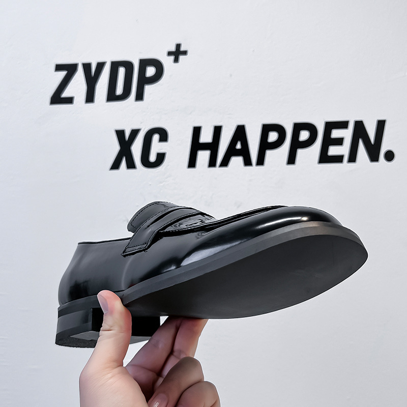 Muške mokasine-slip-on u britskom stilu, sjajne kožne cipele, model 24264-A