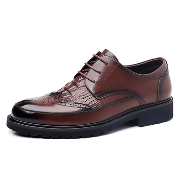 Muške kožne cipele – poslovno i casual stil, brogue stil, prozračna, velika veličina