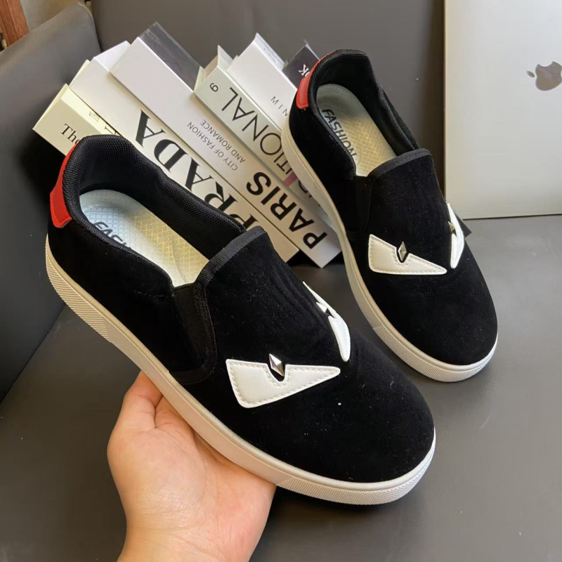 Little Monster muške retro slip-on tenisice s debelom potplatom 8809