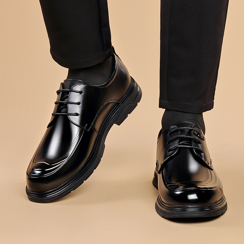 Muške cipele od prave kože – poslovno-ugodan stil, brogues, prozračne, meka potplata