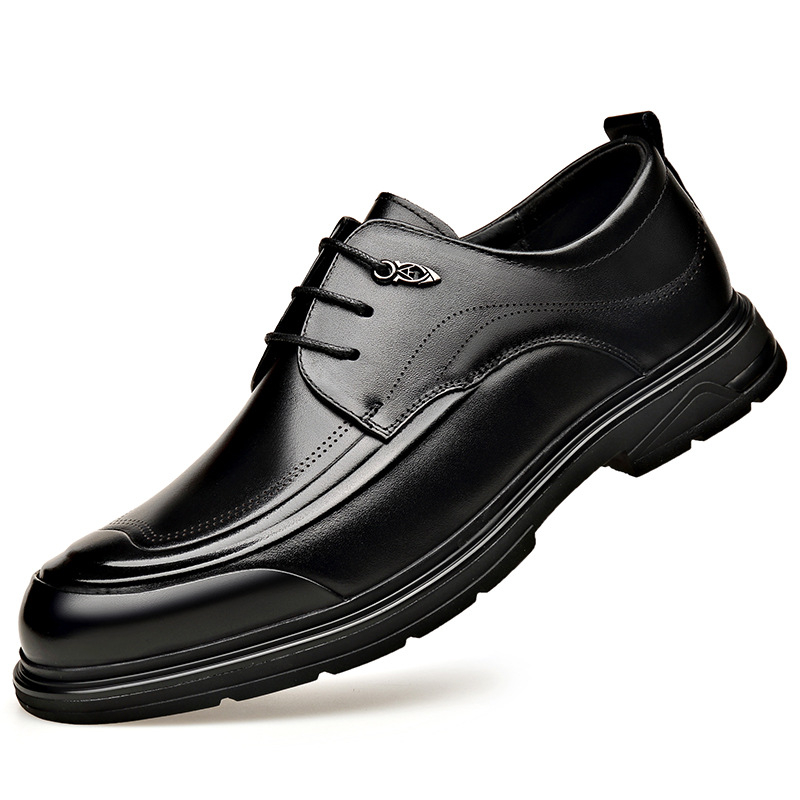 Muške cipele od prave kože – poslovno-ugodan stil, brogues, prozračne, meka potplata
