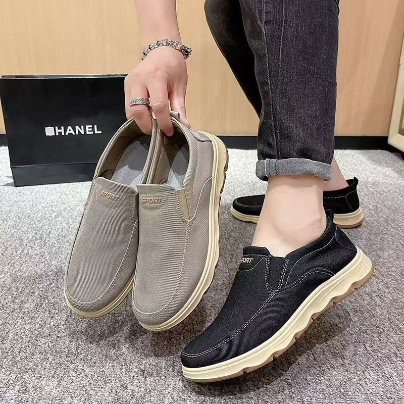 Muške prozračne platnene slip-on tenisice, jesen 2024, mekana potplata, protuklizne, casual
