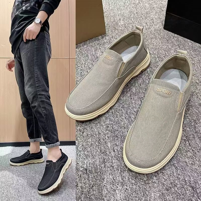 Muške prozračne platnene slip-on tenisice, jesen 2024, mekana potplata, protuklizne, casual