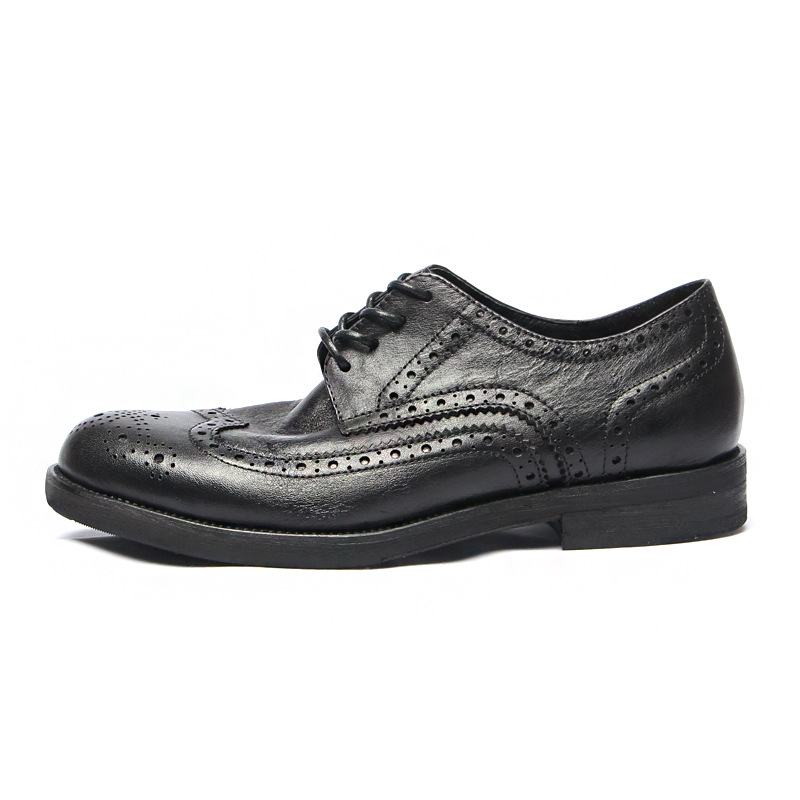 1107-3 Muške brogue cipele od kože prvog sloja, britski stil, ručna izrada, vintage efekt pranjem
