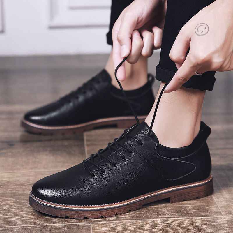 Muške kožne cipele, korejskog stila, jesensko-zimske, poslovno casual, britanski stil, svestrane