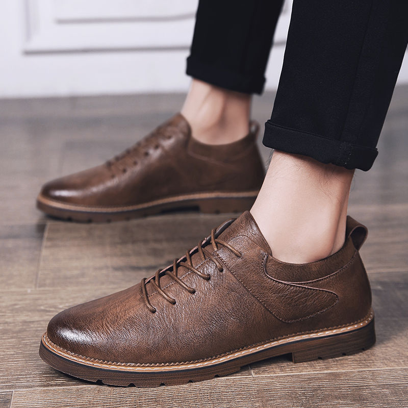 Muške kožne cipele, korejskog stila, jesensko-zimske, poslovno casual, britanski stil, svestrane