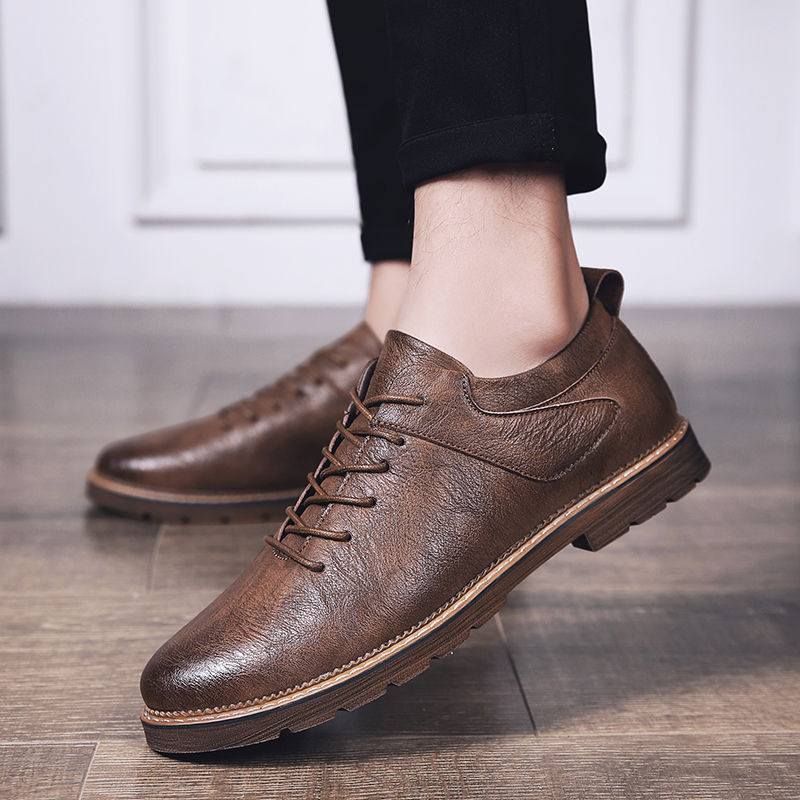 Muške kožne cipele, korejskog stila, jesensko-zimske, poslovno casual, britanski stil, svestrane
